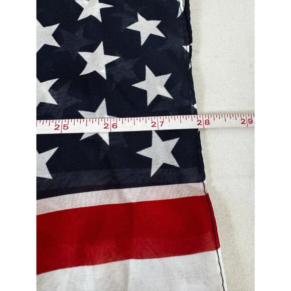 American Flag USA Americana Scarf Sheer Turning Point Head Scarf Wrap Shawl Chic - Picture 5 of 5